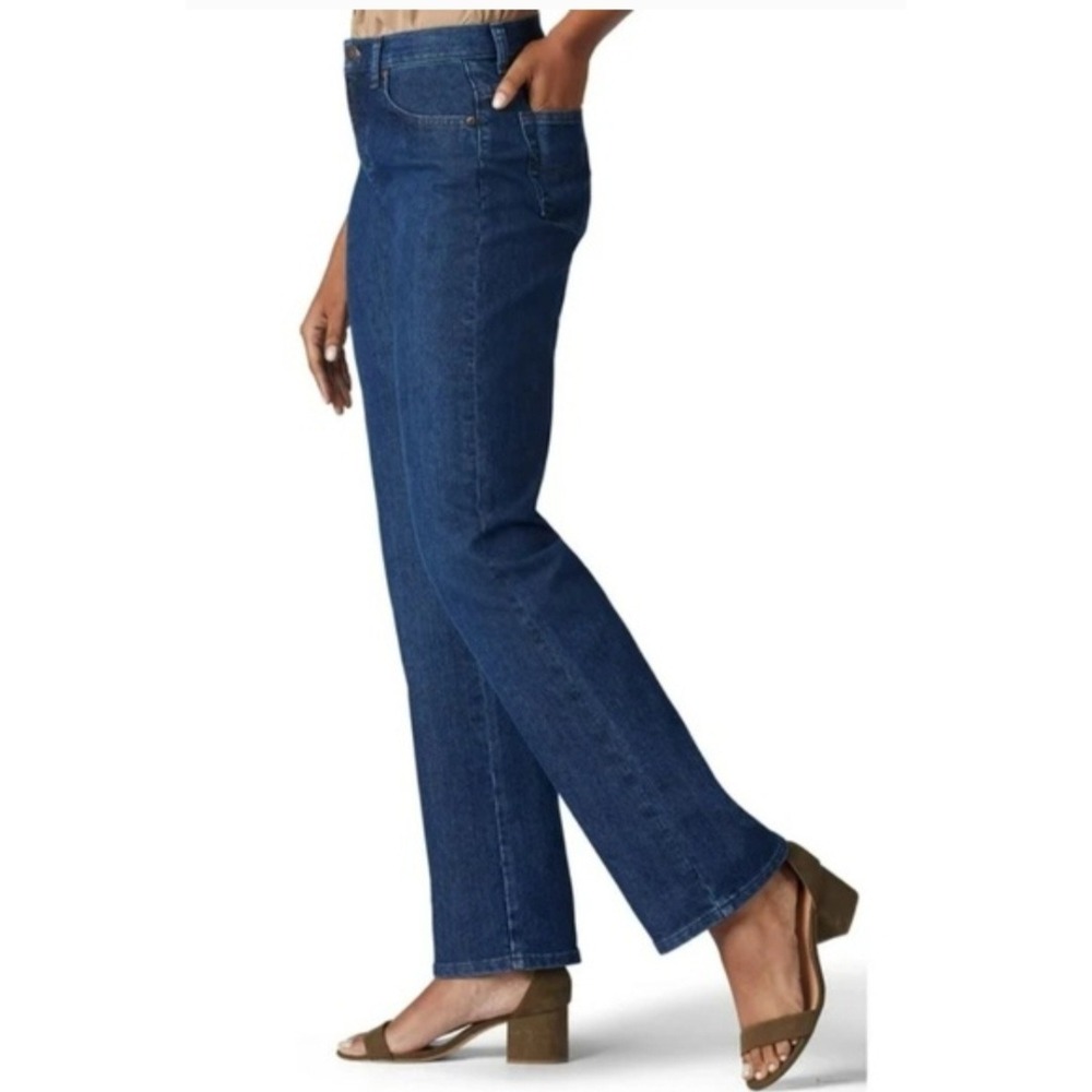 Lee Classic Fit Dark Wash Straight Leg‎ Jeans Womens 10 Petite 340360C